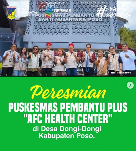 Peresmian Pustu Plus AFC Health Center Di Desa Dongi – Dongi Kabupaten Poso